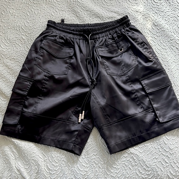 Lifted Anchor Shorts Lifted Anchor Satin Black Shorts Poshmark